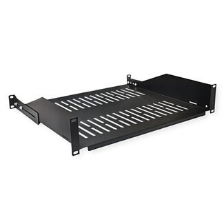 Value 19 inch legplank | 40 cm diep | max. 25 kg | 2U | zwart