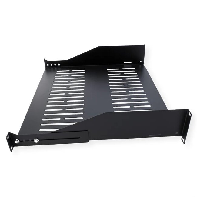 19 inch legplank | 40 cm diep | max. 25 kg | 2U | zwart