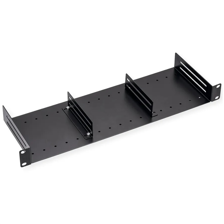 VALUE 19” plank met 2 verstelbare verdelers, 1 HE, zwart
