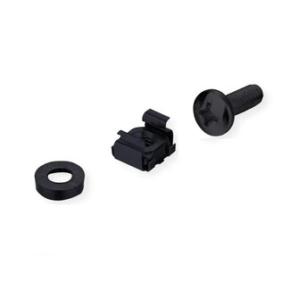 Roline M5 schroevenset voor 10 inch / 19 inch componenten | zwart | 100 stuks