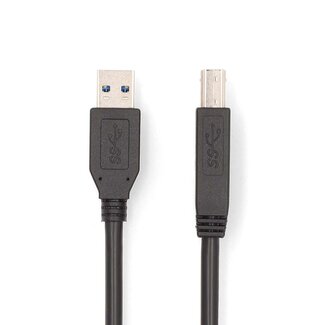 Nedis Nedis USB-A - USB-B kabel | USB3.0 5 Gbps | tot 2A | zwart | 2 meter
