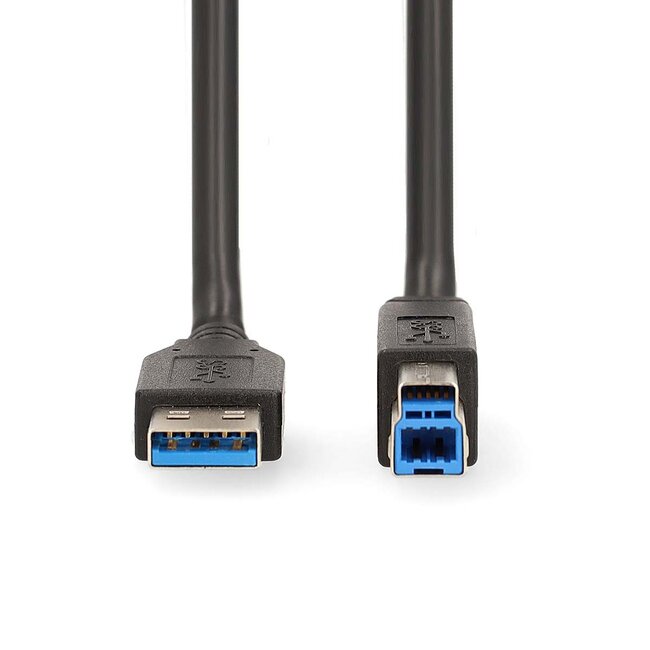 Nedis USB-A - USB-B kabel | USB3.0 5 Gbps | tot 2A | zwart | 2 meter