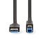 Nedis USB-A - USB-B kabel | USB3.0 5 Gbps | tot 2A | zwart | 2 meter