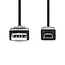 Nedis Mini USB - USB-A kabel | USB2.0 | tot 2A | zwart | 2 meter
