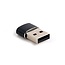 USB-A (m) - USB-C (v) adapter | compact | USB2.0 | zwart
