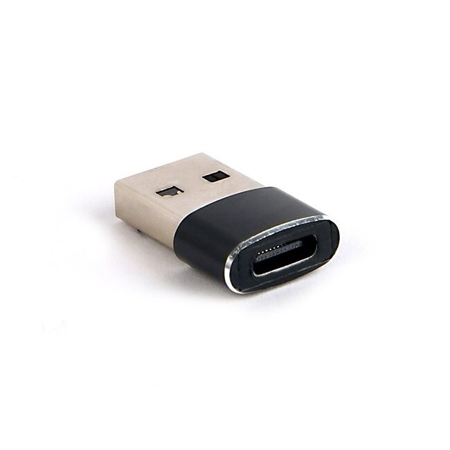 USB-A (m) - USB-C (v) adapter | compact | USB2.0 | zwart
