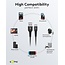 Goobay USB-C - USB-A Supersoft Textile kabel | USB2.0 | PD 60W | zwart | 1 meter