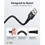 Goobay USB-C - USB-A Supersoft Textile kabel | USB2.0 | PD 60W | zwart | 2 meter