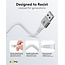 Goobay USB-C - USB-A Supersoft Textile kabel | USB2.0 | PD 60W | wit | 2 meter
