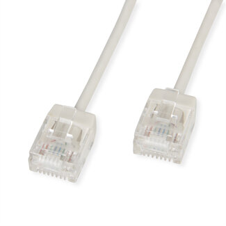 Roline ROLINE UTP DataCenter Patchkabel Cat.6A (Class EA), LSOH, dun, extra korte stekker, grijs, 1 m