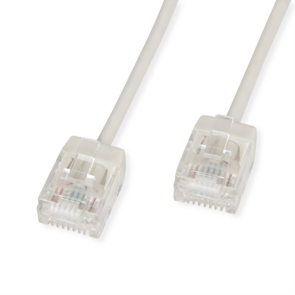 ROLINE UTP DataCenter Patchkabel Cat.6A (Class EA), LSOH, dun, extra korte stekker, grijs, 3 m