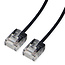 ROLINE UTP DataCenter Patchkabel Cat.6A (Class EA), LSOH, dun, extra korte stekker, zwart, 1,5 m