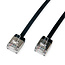 ROLINE U/FTP DataCenter Patchkabel Cat.6A (Klasse EA), LSOH, dun, extra korte stekker, zwart, 1,5 m