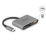 Delock USB-C™ Card Reader for SD and Micro SD memory cards + USB 10 Gbps Type-A port and USB Type-C™ PD 2.0 85 W