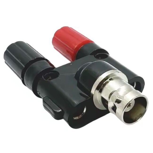 BNC (v) - 2x Banana (v) adapter | 50 Ohm