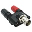 BNC (v) - 2x Banana (v) adapter | 50 Ohm