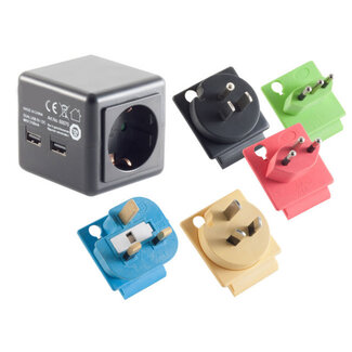 S-Impuls Reisestecker mit 2x USB