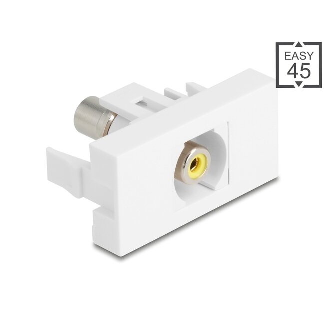 Delock Easy 45 Module RCA female to RCA female yellow / white