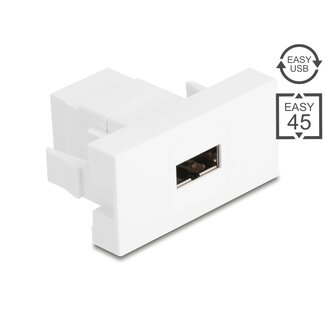 DeLOCK Delock Easy 45 module EASY-USB 2.0 Type-A female to EASY-USB Type-A female white