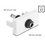 Delock Easy 45 Module DC 5.5 x 2.5 mm female to DC 5.5 x 2.1 mm male white