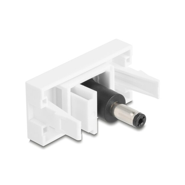 Delock Easy 45 Module DC 5.5 x 2.5 mm female to DC 5.5 x 2.1 mm male white