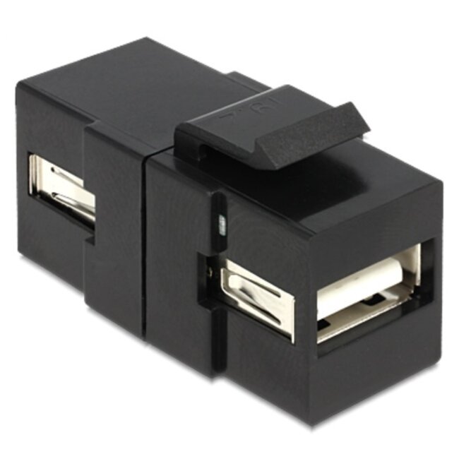 USB-A Keystone module | USB2.0 | zwart