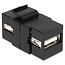 USB-A Keystone module | USB2.0 | zwart