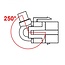 USB-A haaks (110° boven) Keystone module - USB-A (v) | USB2.0 | wit | 0,30 meter