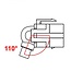 USB-A haaks (110° beneden) Keystone module - USB-A (v) | USB2.0 | wit | 0,30 meter