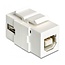 USB-A - USB-B Keystone module | dubbelzijdig | USB2.0 | wit