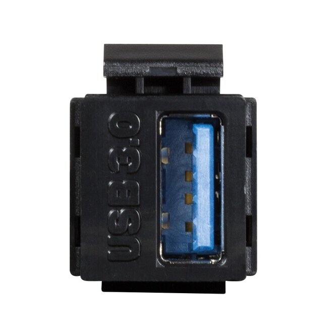 USB-A Keystone module | USB3.0 5 Gbps | zwart