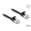 Delock RJ45 Flat Patch Cable plug to plug Cat.6A 2 m black