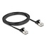 Delock RJ45 Flat Patch Cable plug to plug Cat.6A 1.5 m black