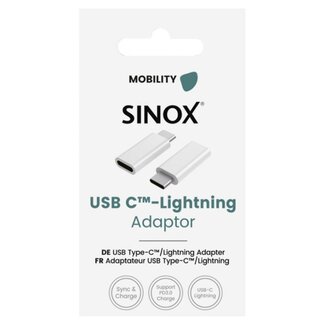 Sinox Sinox MOBILITY GO - Adapter USB-C (male) > Lightning (female)