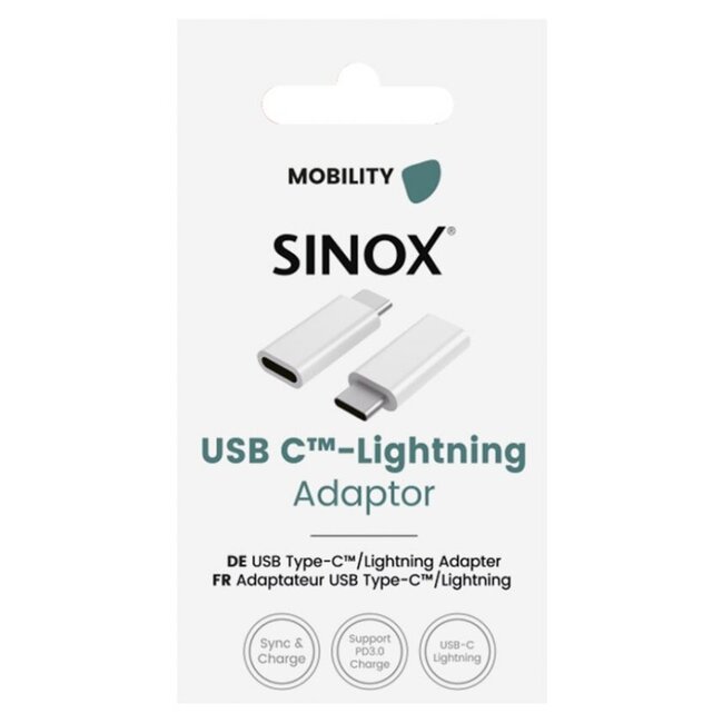Sinox MOBILITY GO - Adapter USB-C (male) > Lightning (female)