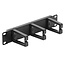 10 inch blindpaneel met 3 kabelogen (C-type) | 1U | zwart