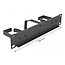 10 inch blindpaneel met 3 kabelogen (G-type) | 2x horizontaal + 1x verticaal | 1U | zwart