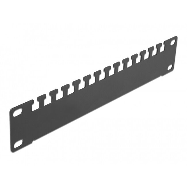 10 inch kabelondersteuningspaneel | 1U | zwart