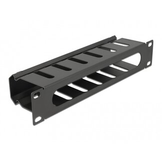 DeLOCK 10 inch kabelrangeerkanaal | 70 mm diep | 1U | zwart
