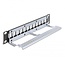 Delock 10 inch patch panel met kabelgeleiding | voor 12 Keystone modules | 1U | zwart