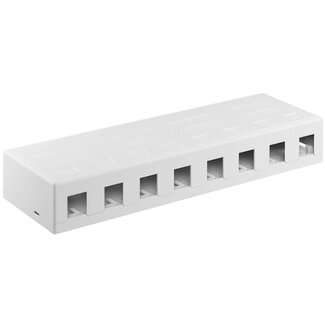 Goobay Uitvoerdoos | voor 8 Keystone modules | wit