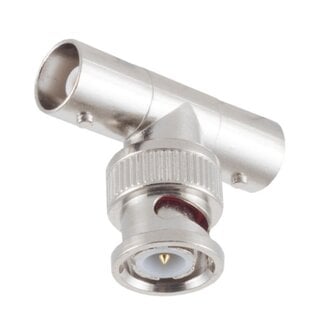 S-Impuls BNC (m) - 2x BNC (v) splitter | T-uitvoering | 50 Ohm