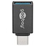 USB-C (m) - USB-A (v) adapter | compact | USB3.0 | OTG | grijs