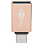 USB-C (m) - USB-A (v) adapter | compact | USB3.0 | OTG | goud