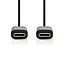 Nedis USB-C kabel | USB3.0 5 Gbps | PD 60W | 4K 60Hz | zwart | 1 meter