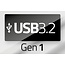 USB-C kabel | haaks (links/rechts) | USB3.0 5 Gbps | PD 60W | 4K 60Hz | zwart | 2 meter