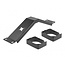 10 inch blindpaneel met 2 kabelogen | V-design | 1U | zwart