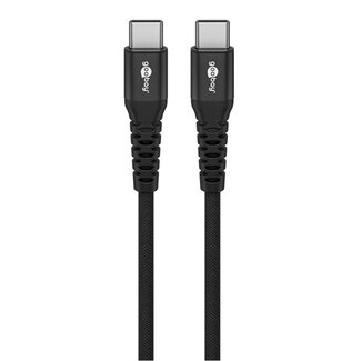 Goobay Goobay USB-C Supersoft Textile kabel | USB2.0 | PD 60W | zwart | 1 meter