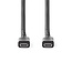 Nedis USB-C kabel | USB3.2 20 Gbps | PD 100W | 4K 60Hz | zwart | 2 meter