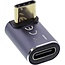 InLine USB-C haakse adapter | boven/beneden | USB4 40 Gbps | PD 240W | 8K 60Hz | aluminium